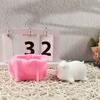 3D Piggy Figurine Silicone Candle Molds Animal Statue Silicone Molds for Epoxy Resin Candle Making Gypsum Decoration
