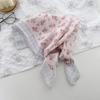 1116 New cotton and linen floral headband silk scarf small square scarf women's spring and autumn scarf decorative suit scarf headscarf versatile
