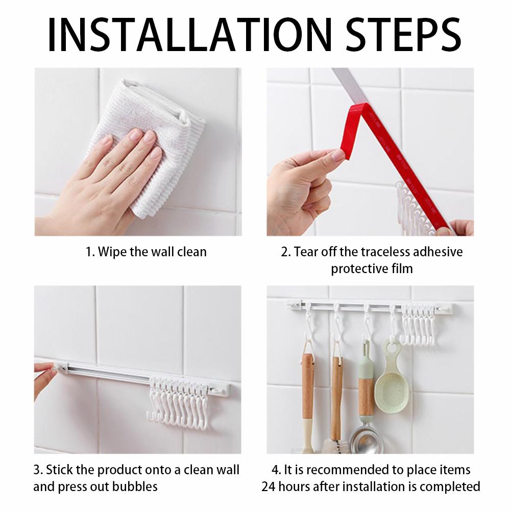 1/3 шт. Настенные крючки, Многофункциональные подвесные стойки для дома со скользящим крючком, Перфорированная стойка для хранения для кухни, кладовки