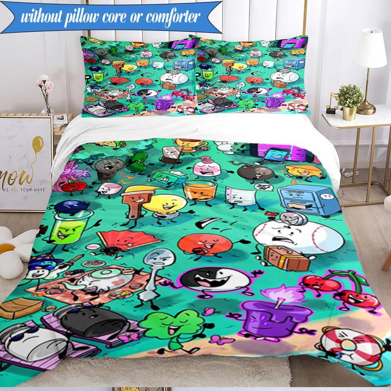 Colorful Dream Island Collage 3pcs K-pop music group Bedding set,Ideal for Bedroom, Dormitory,Including Duvet Cover And 2pcs Pillowcases,Fan gifts