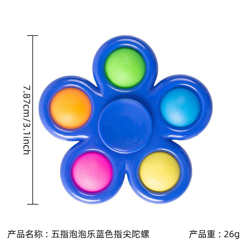 Tie Dye Simple Fidget Spinner Pop Finger Toys Push Bubble Hand Spinner for ADHD Anxiety Stress Relief Sensory Gifts for Kids