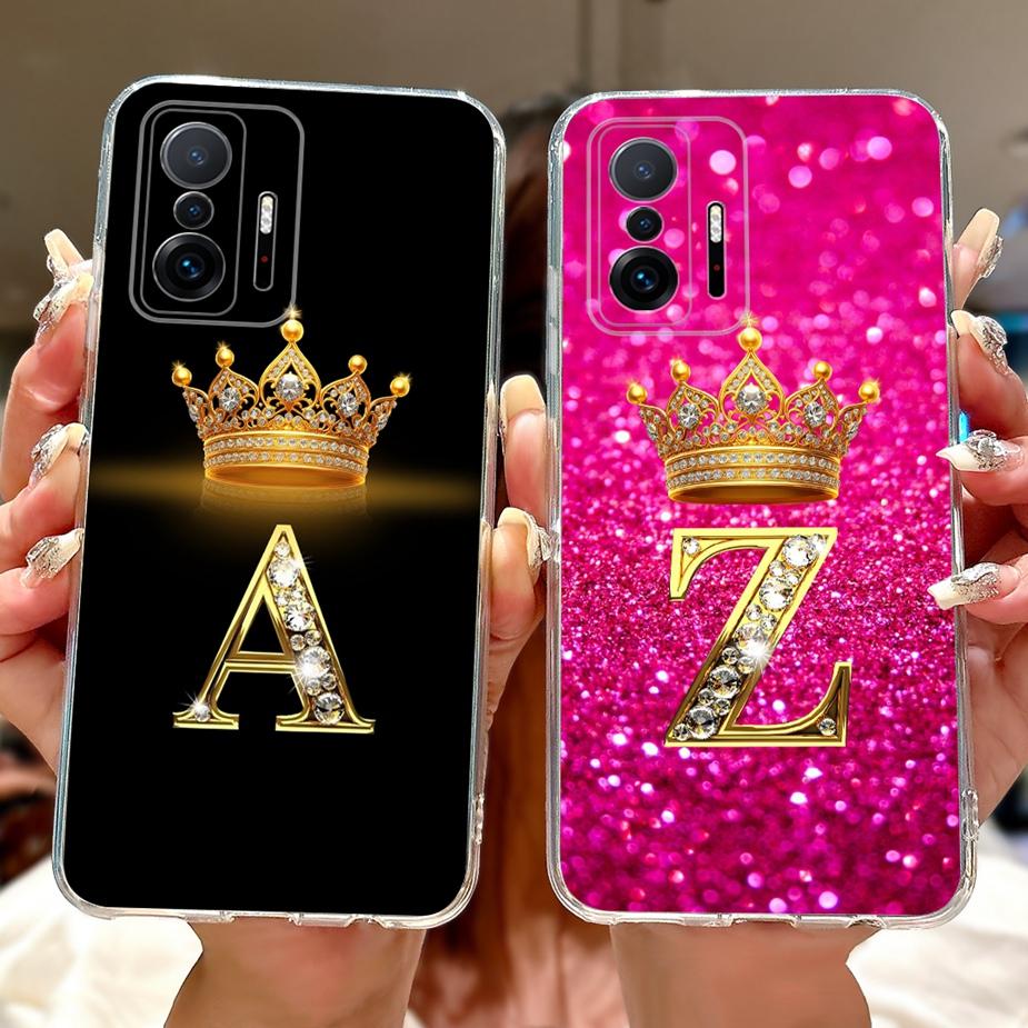 For Xiaomi 11T Pro Case Luxury Fashion Letters Cover Clear Silicone Phone Case For Xiaomi Mi 11T Pro Mi11T 5G Soft Fundas Bumper