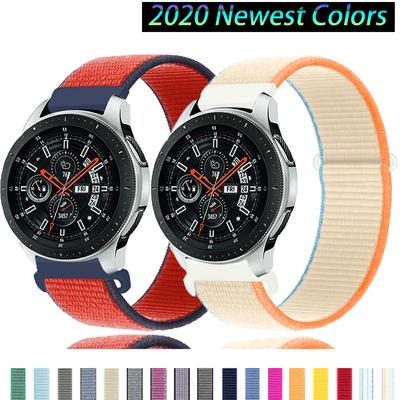 Ремешок 20/22 мм для Galaxy Watch 3/46/42 мм / активный 2 ремешка Samsung Gear S3 Frontier Sport нейлоновый браслет Huawei watch GT 2 41 45 мм