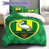 ADO Den Haag Pattern Bedding,Quilt Set Quilt Cover Pillowcase Home Birthday Gift(1 * duvet cover + 2 * pillowcase, without core)