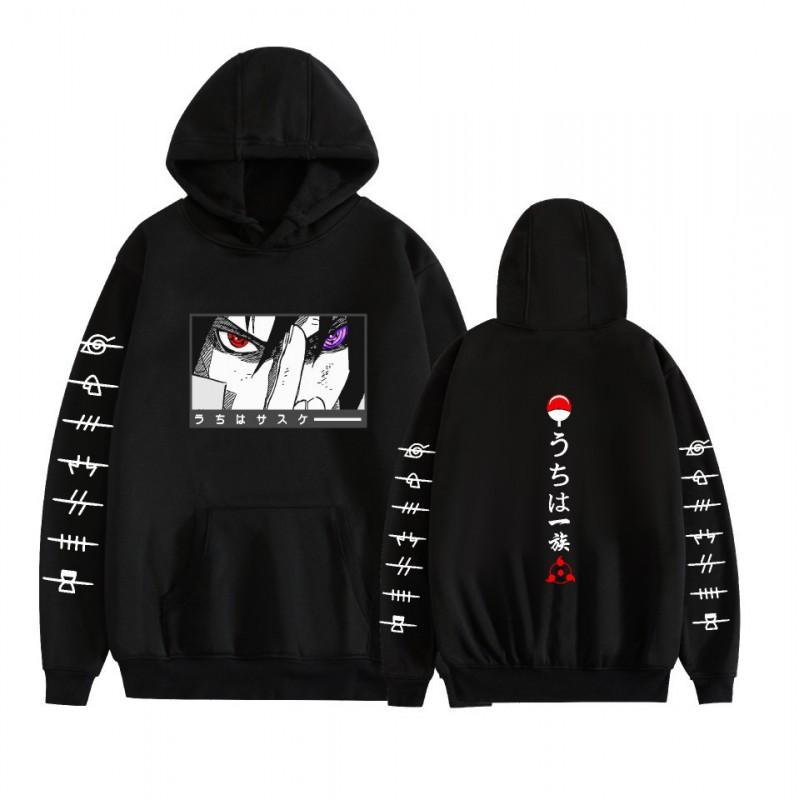 Anime Hoodie Naruto Inspired Casual Sweatshirt Teens Men Winter Warm Long Sleeve Pullover With 3D Pouch Pocket
