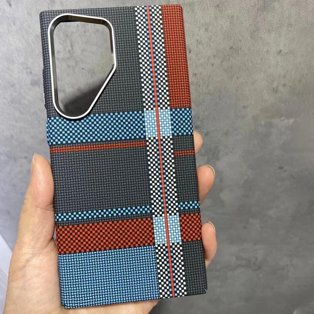 Samsung Galaxy S23 Ultra Case, Carbon Fiber MagSafe, Blue/Red
