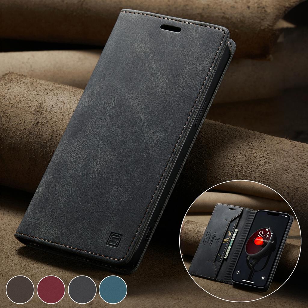 Кожаный чехол-книжка для Samsung Galaxy S9 S10 Plus S20 S21 FE S22 S23 S24 S25 Note 10 20 Ultra с кошельком, подставкой и защитной крышкой