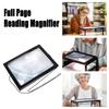Rectangular Lighted Magnifying Glass A4 Size Full Page Reading Magnifier  Low Vision