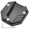 Motorcycle Stand Plate, Motorcycle Side Stand Plate, Alloy, Universal Side Stand Parts, Non-Slip, Extension Bracket, Kickstand, Amplifier (Black)