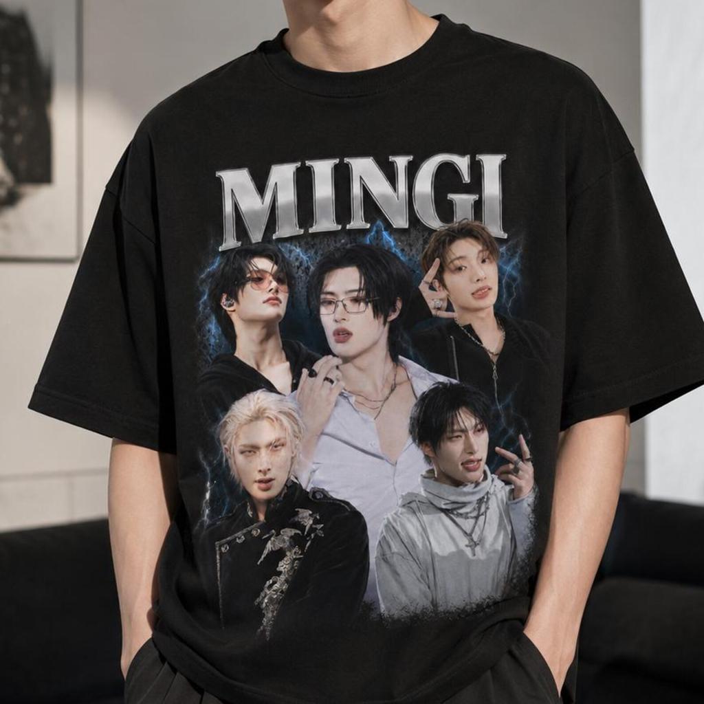 Унисекс футболка с индивидуальной фотографией mingii ateez, графическая футболка с айдолом k-pop, мерч для фанатов корейской мужской группы, подарок для атини на концерт