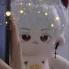 Black Doll Jewelry Ear Clip Hexagram Plush Doll Earring Doll Stud Earrings Chain  Toy Gifts