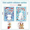 8pcs Cute Christmas Puzzle Stickers Make a Face Kids DIY Toys Assemble Sticker Games Xmas Party Favors 2025 New Year Gift