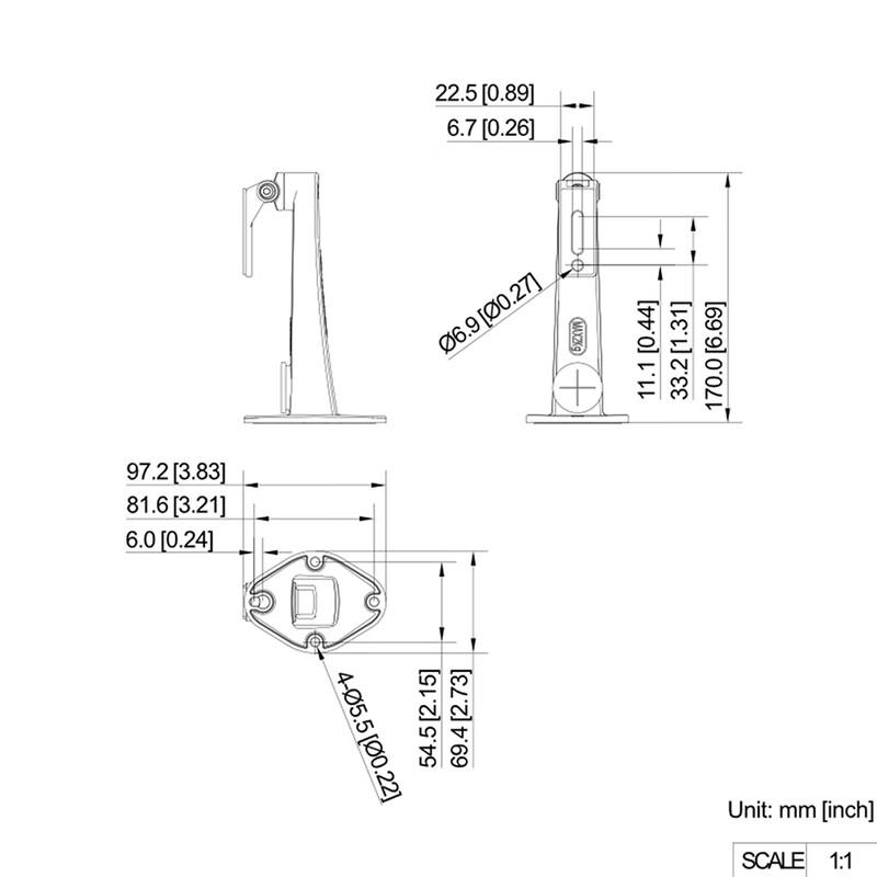 Hikvision DS-1292ZJ-K Bullet Camera Wall Mount Bracket CN plug (adapter included)