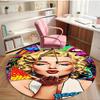 Marilyn Monroe Print Round Rug, Washable Floor Carpet, For Entryway Dorm Laundry Room Office Study, Home Decor Birthday Christmas Gift