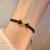 Bow Bracelet Feminine Minimalist Temperament Hand-woven DIY Black and Red Rope On The Run Princess Hand Rope