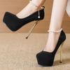 Fashion Spring Women Pumps Fashion Platform Round Toe Shallow Slingback High Heels Pole Dance Shoes Ladies Party Dress Stiletto Zapatos