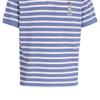 Polo Ralph Lauren Ss24 Логотип Мультяшный Узор Полосатый Принт Рубашка Поло с Коротким Рукавом Мужские Рубашки Поло Синий 710941863-001