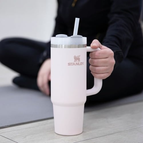 STANLEY Water Bottle/Tumbler, Insulated H2.0, with Vacuum Slim Quencher, 0.88L, 10-10827-184 (Silver/FF)