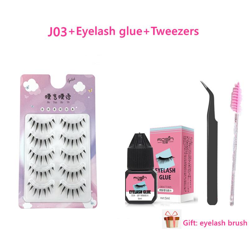 5 пар накладных ресниц в естественном стиле, подходят для начинающих. Наращивание ресниц. Отдельные ресницы. Специальный набор инструментов для наклеивания накладных ресниц.