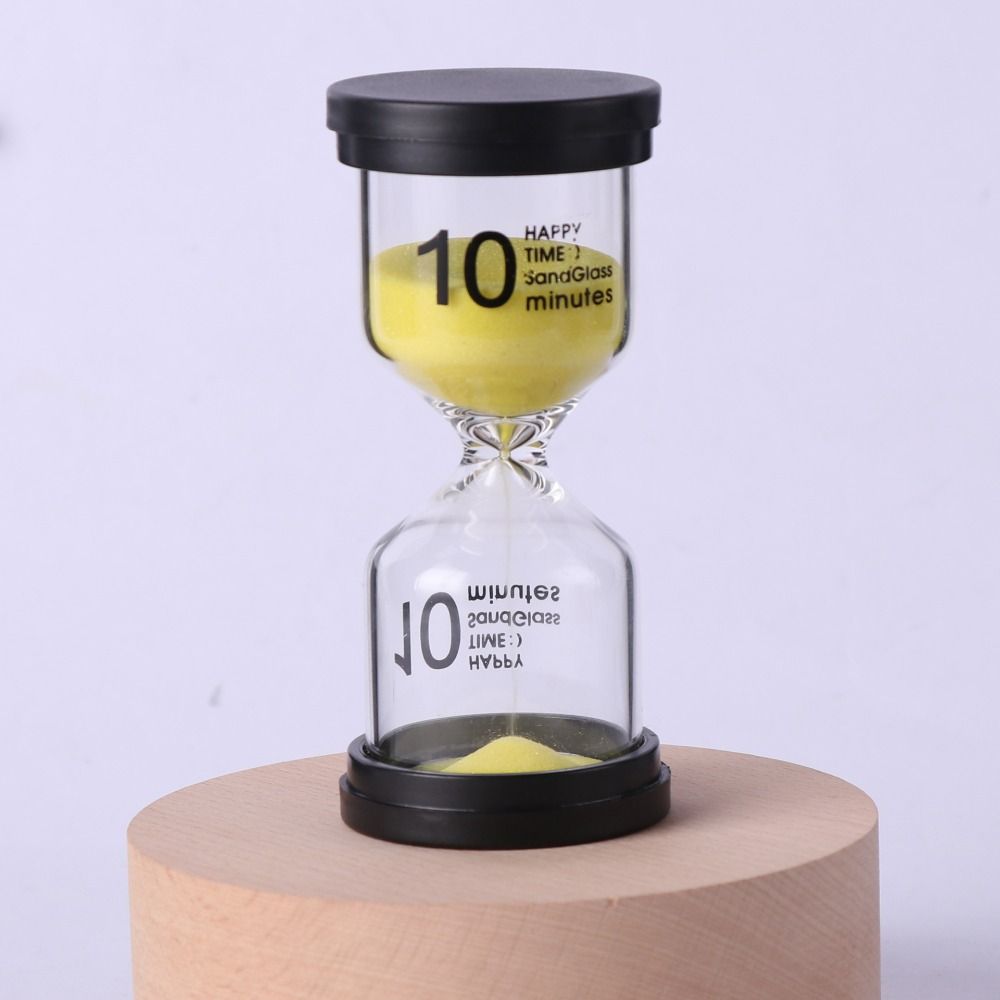 Toys Toothbrushing Timing Black Cover Hourglass Timer Sandglass Desktop Ornament Time Funnel