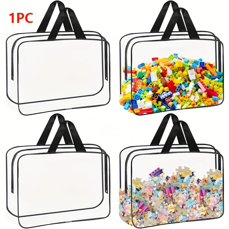 1 Piece Large Clear PVC Waterproof Organizer with Black Zipper - Multi-functional Organizer for Toys, Books, Puzzles and Travel Essentials