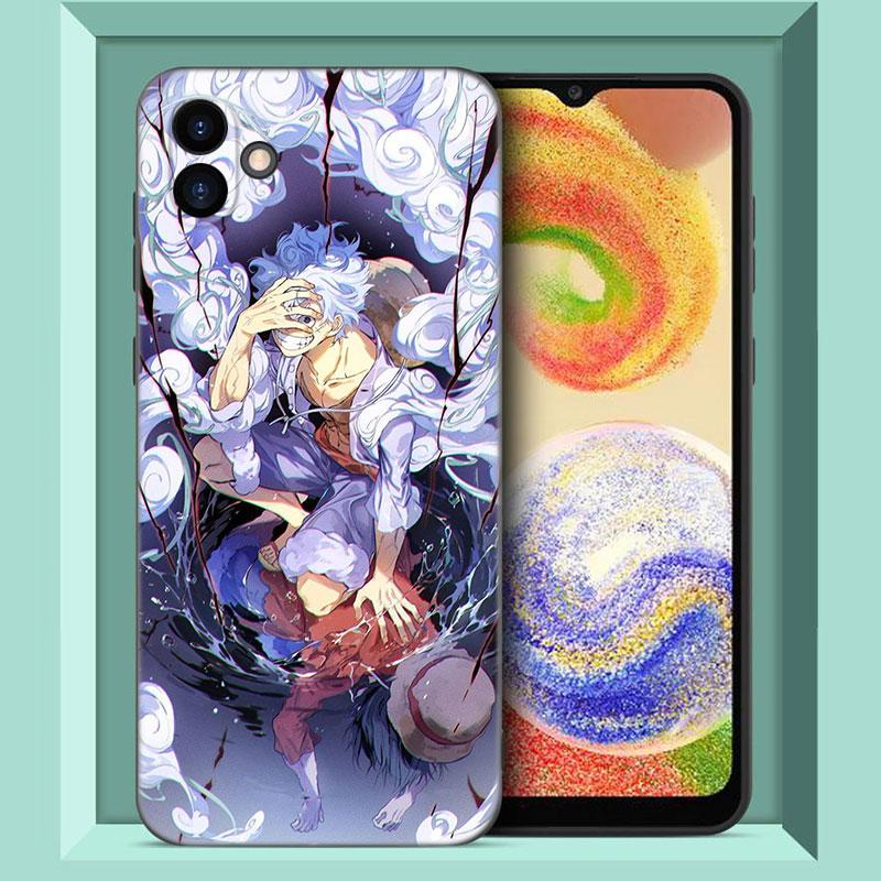 Luffy's Gear 5 аниме черный силиконовый чехол для телефона Samsung Galaxy A01 A03 Core A04 E A02 A05 A10 A20 A21 A30 A50 S A6 A8 Plus A7