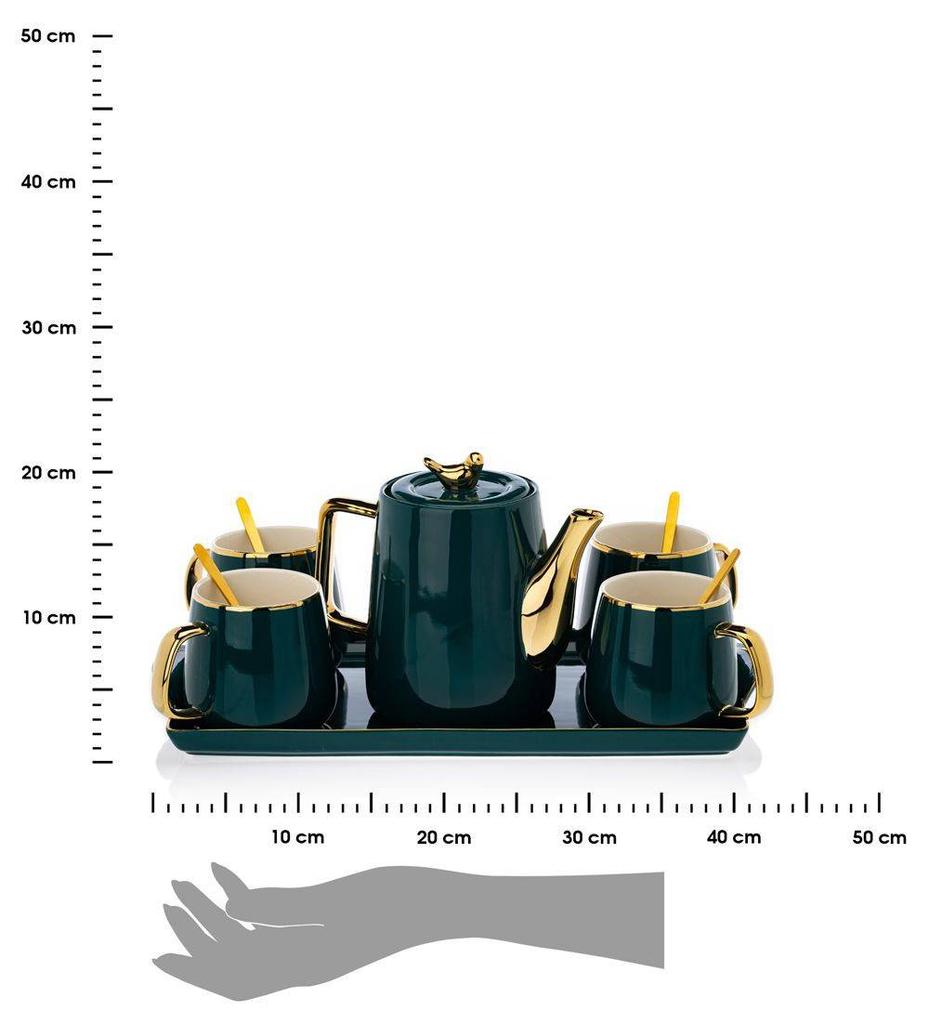 Serwis Kawowy Noah Green Gold Komplet