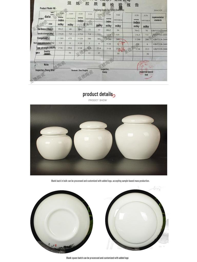 Герметичная сине-белая фарфоровая керамическая банка для меда с закручивающейся силиконовой крышкой