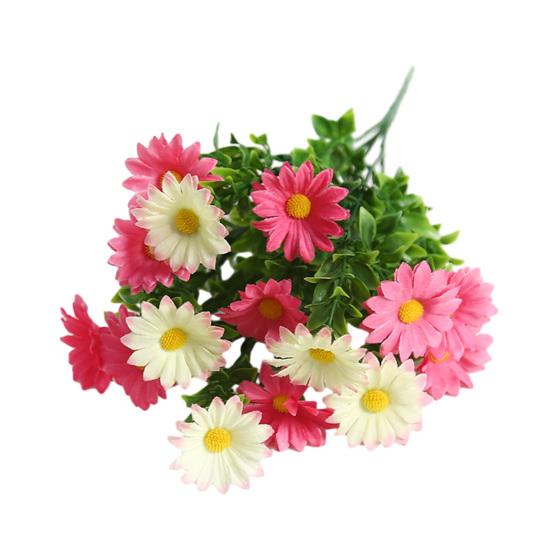 Искусственный цветок с зелеными листьями Реалистичный Устойчивый к УФ-лучам Поддельный шелковый букет цветов В помещении На открытом воздухе Сад Патио Балкон Домашнее украшение