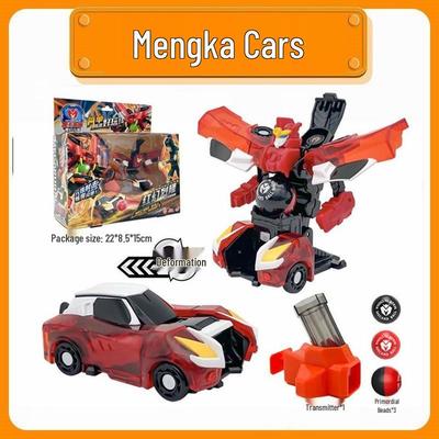 Игрушка-трансформер Mengka: Красный Фантомный Дракон & Черная Акула