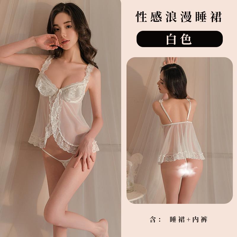 Sexy lingerie sexy deep V lace seduction suspenders hot perspective qqny suit
