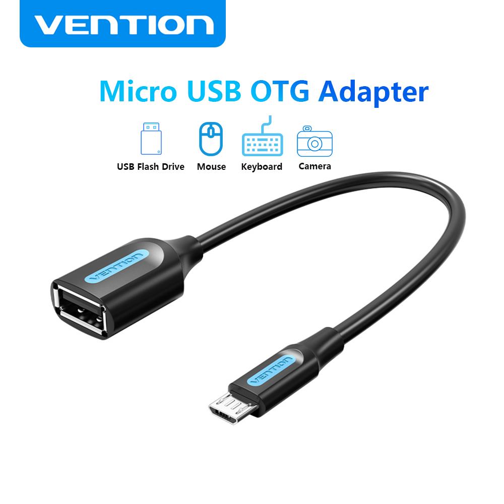 Vention Micro USB OTG Cable Adapter for Xiaomi Redmi Note 5 Micro USB Connector USB 2.0 OTG Adapter for Samsung S6 Tablet Mouse 3