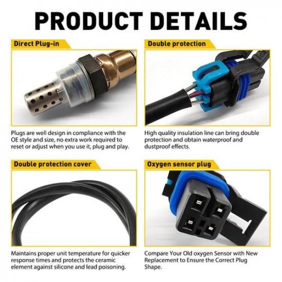 2Pcs Upstream 02 O2 Sensor Oxygen For 2006-2007 GMC Yukon XL 1500 V8 4.8L 5.3L