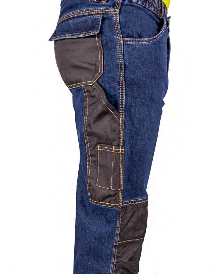 Spodnie Robocze Męskie Bhp Jeans Bojówki Kieszenie Na Nakolanniki Firi Xxl