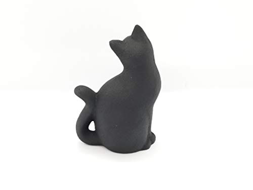 Iwachu Пресс-папье, Длиннохвостая Кошка, Черный, Размеры (см): 5 x 3,5 x 7,5 (ЧАС), 30501, Чугунная посуда Намбу