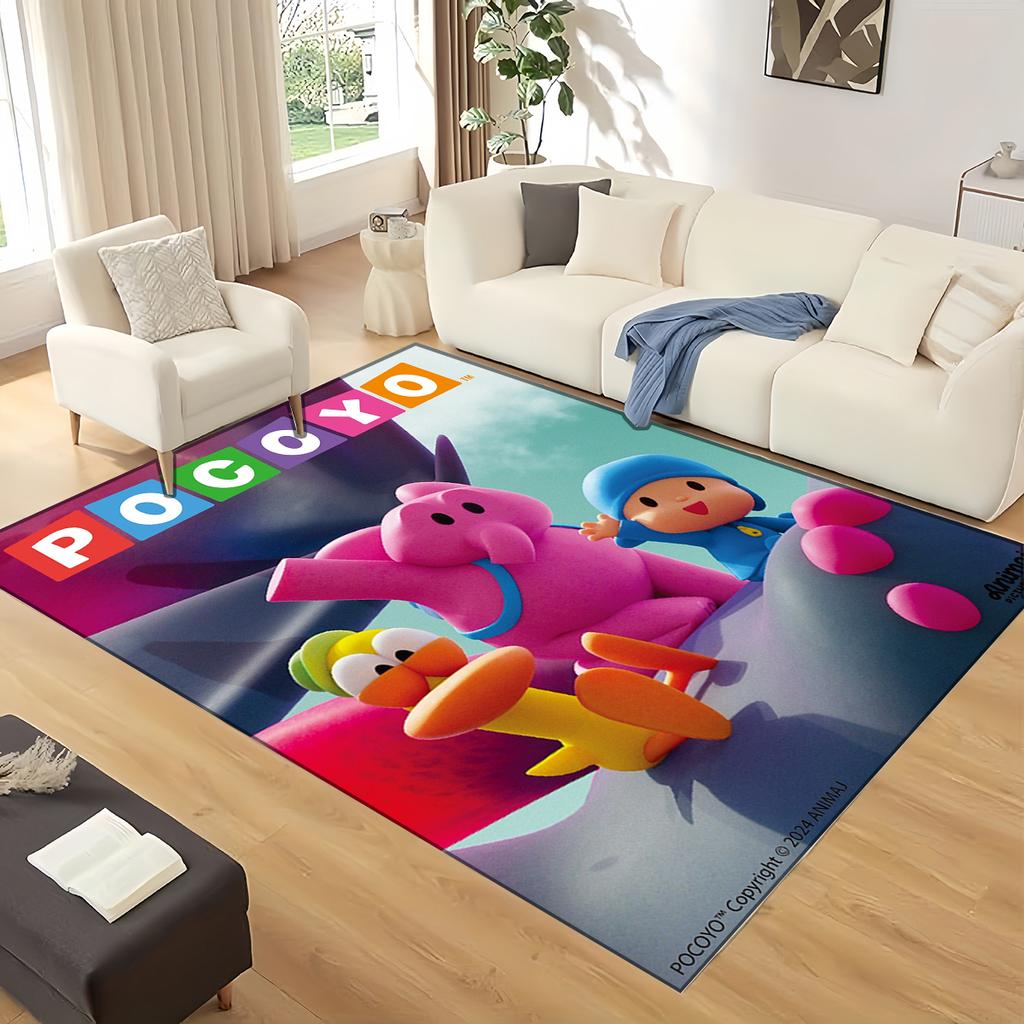 HD Забавный P-Pocoyo Мультфильм Элли Пато Ковер Коврик для Дома Гостиной Спальни Дивана Прихожей Декор, Детский Игровой Нескользящий Коврик