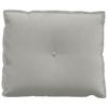 Back Cushion Light Grey 60 x 50 cm Microfibre Fabric