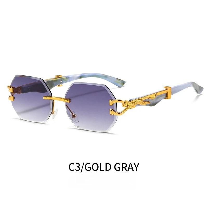 Latest Versatile Business Frameless Square Shape Sunglasses Travel UV400 Protection Sunglasses Eyeglasses Street Style Eye Protection