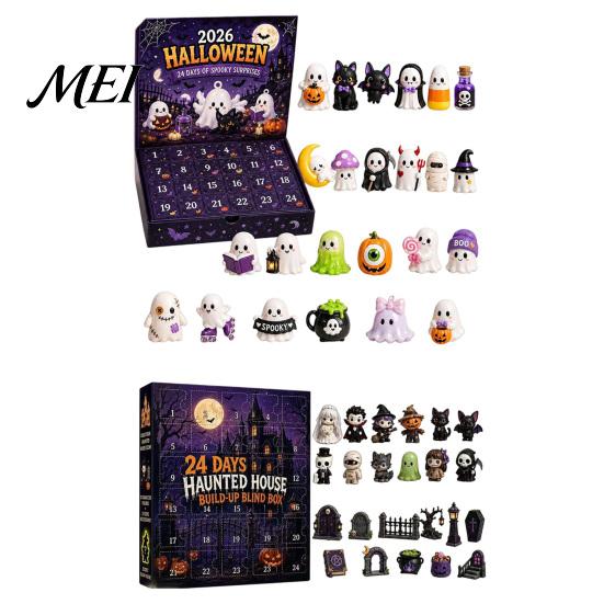 Advent Calendar for Halloween 2026, 24 Days Countdown with Collectible Mini Figures, Spooky Doll Figurines Kids, Party Favors Decorations Kids