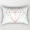 Trendy Unisex Popular Home Textile 30x50cm High Quality Decorative Pillow Covers 1PC Hot Sale Cushion Covers For Sofa Rose Golden Pink Geometric