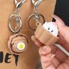 1/2Pcs Mini Cake Button Stress Relief Decompression Food Clicker Keychain Backpack Pendant Creative Gift