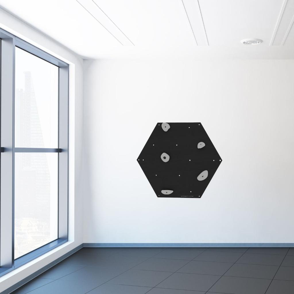 Скалолазный куб 1 Черный - Серые зацепы