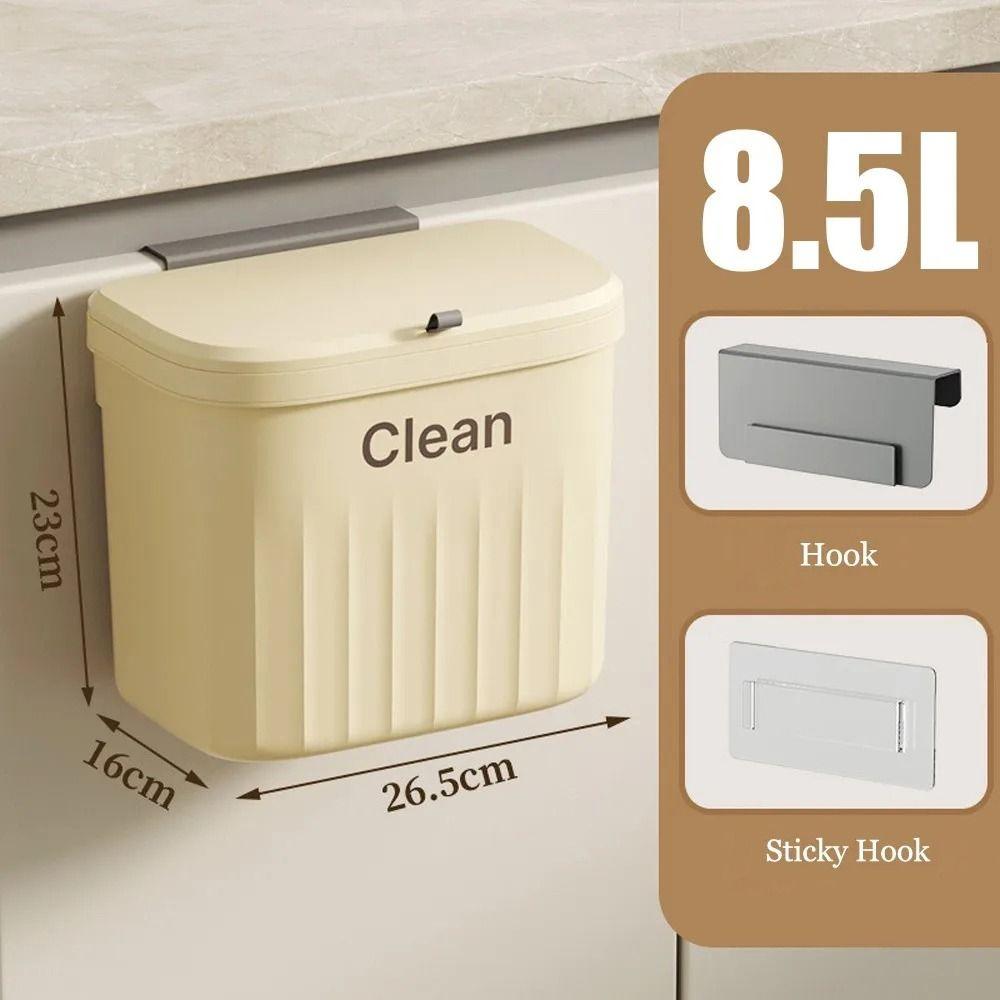 1Pcs Wall Mounted Waste Garbage Bin Cabinet Compost Kitchen Bin Durable Trash Can