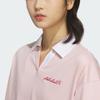 Adidas Verbiage Loose Short Sleeve Polo Shirt Women Tops Light-Pink JZ1584