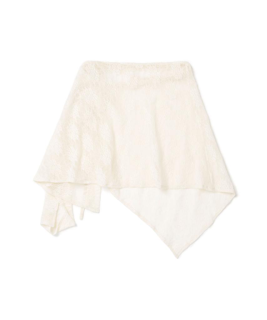 Milo Woman Asymmetric Lace Wrap Skirt [Ivory]