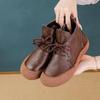 Мода 2025 Кожаные ботильоны Женские ботинки на шнуровке Водонепроницаемая обувь Женские ботинки широкой посадки Короткие ботинки Женские оксфорды Коричневые ботильоны