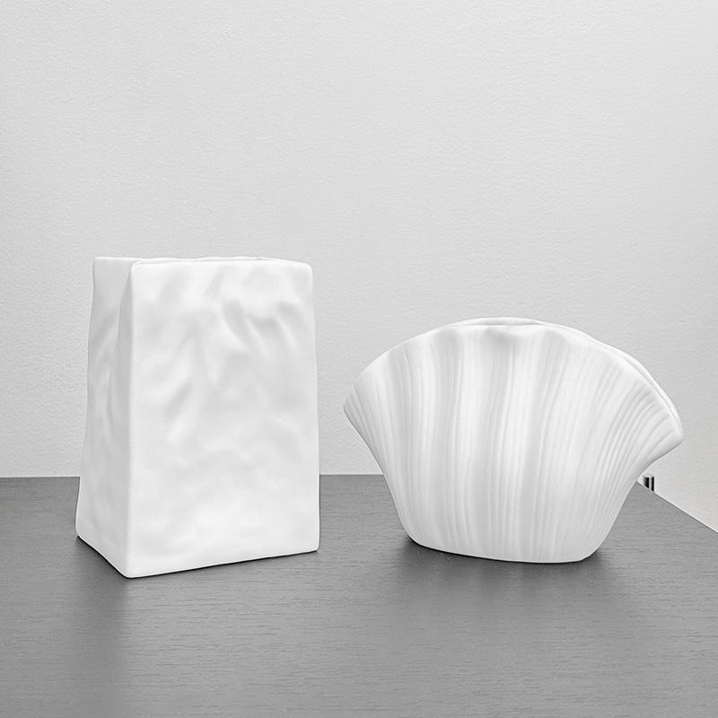 Складная ракушка Креативная ваза Виниловый настольный декор Ваза для цветочной композиции Ваза для сухоцветов Гидропонная ваза Складное украшение для прихожей