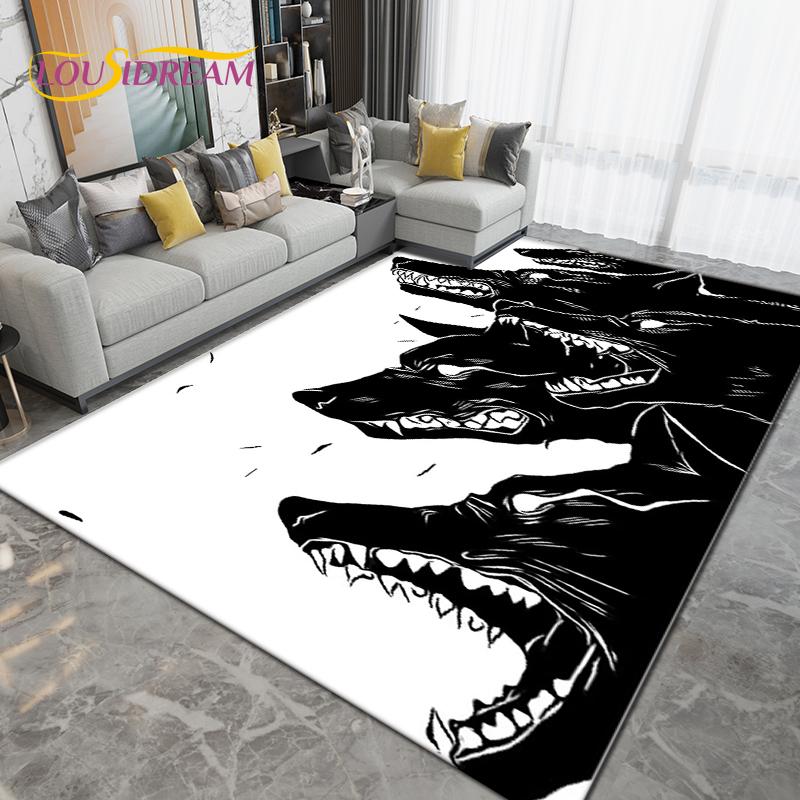Wolf Wolf Spirit Series Area Rug Large, ковровое покрытие для гостиной, спальни, дивана, кухни, ванной комнаты, коврик для двери, нескользящий напольный коврик в подарок