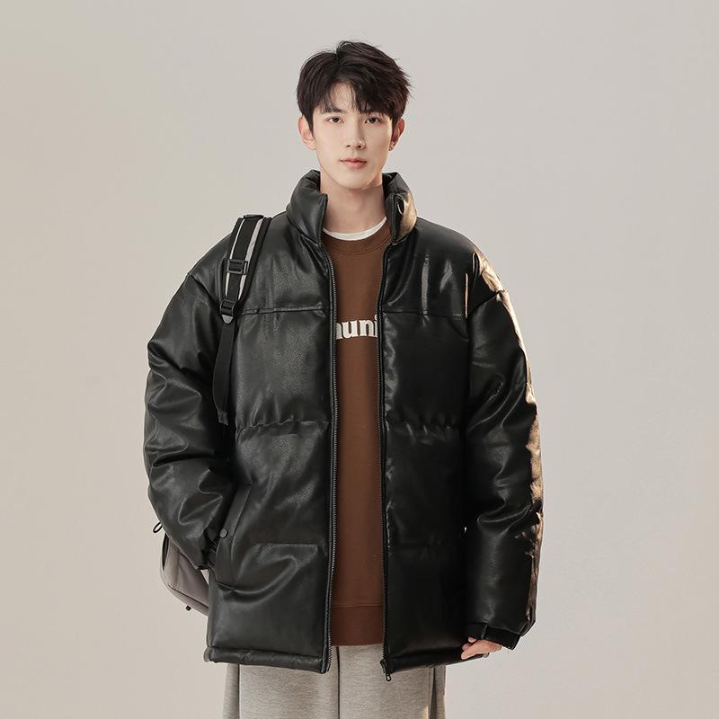 Новая пара зимняя короткая хлопковая одежда с подкладкой мужские куртки хлопковая одежда с подкладкой воротник-стойка теплая хлебная одежда водонепроницаемая и ветрозащитная