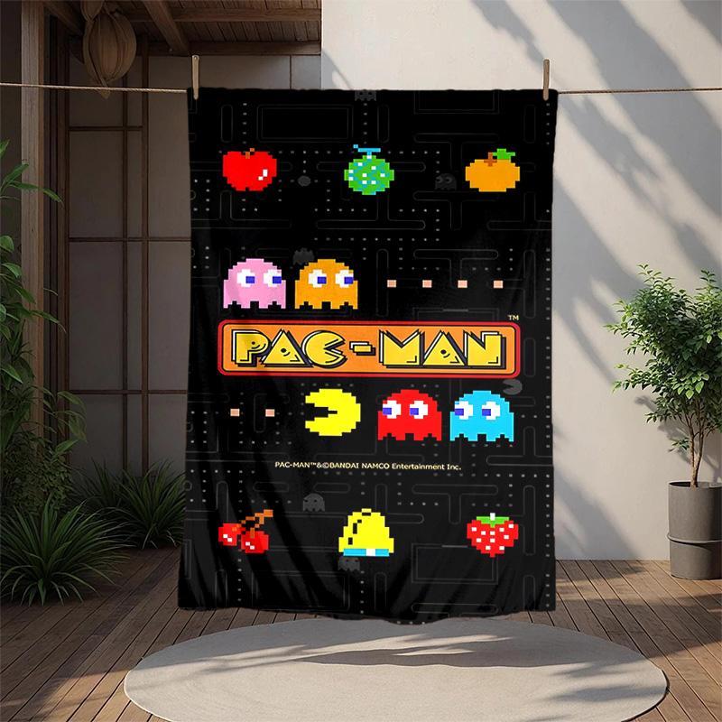 Pixel Game Flannel Blanket Soft Warm All-Season Throw, Design for Camping, Car Travel, Hiking Sofa, Bed, Office Perfect Gift for Parties